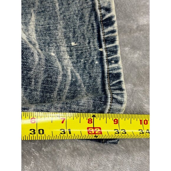 Smoke Rise Distressed Blue Denim Jeans Size 42 X 32 - Picture 11 of 12